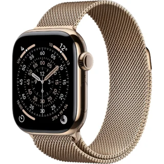 Montre connectée APPLE WATCH 42mm Tit Or Milanais Serie 11 Cellular