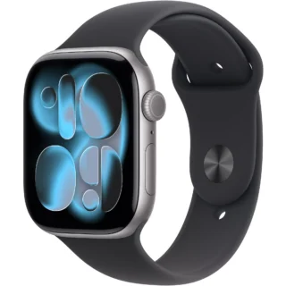 Montre connectée APPLE WATCH 46mm Alu Gris Sid / Noir Serie 11 M/L